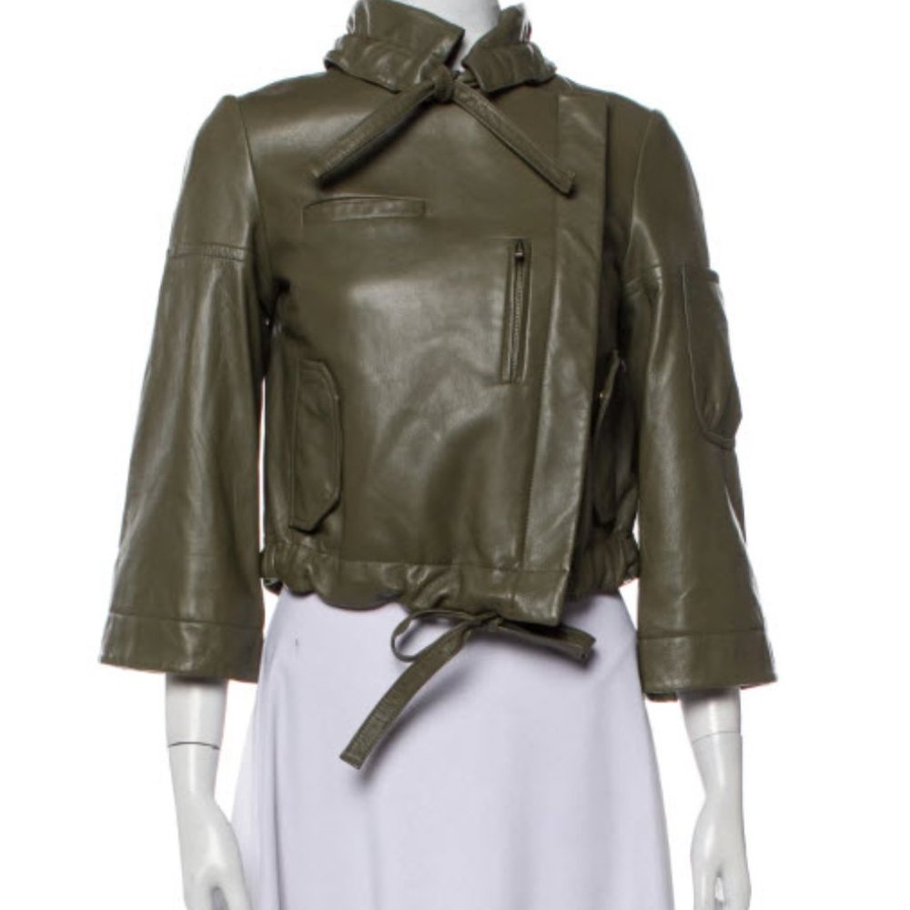 YAYA AFLALO Leather Biker Jacket New W Tag
